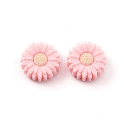 シリコンビーズ  デイジー  ピンク  19.5x7.5mm  穴：1.6mm&nbsp;SIL-WH0009-03A