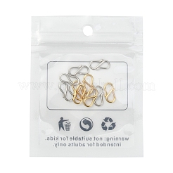 10個 2色 304ステンレススチールSフック留め金  ミックスカラー  7~12.5x6.5~13x1mm  穴：3~3.5mm  5個/カラー&nbsp;STAS-YW0001-31