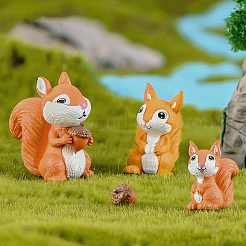 30個 3スタイル PVCプラスチック リス ミニチュアオーナメント  マイクロランドスケープホームドールハウスアクセサリー  小道具の装飾のふりをする  キャメル  21~37x11~17x22.5~36.5mm&nbsp;DJEW-SP0001-26