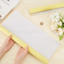 ベルベットコーティングされた製本紙  DIYのブックカバーに  ギフト用の箱  きいろ  1000x430x0.2mm&nbsp;LS-DIY-WH0033-32D