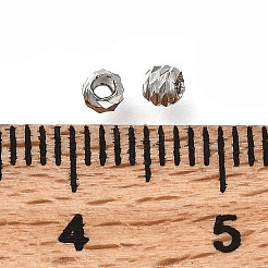真鍮ビーズ  長持ちメッキ  スパイラルラウンド  ニッケルフリー  プラチナメッキ  3x2.5mm  穴：1.2mm&nbsp;KK-B147-02B-P
