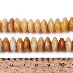 天然石トパーズ翡翠ビーズ連売り  ロンデル  11.5~12x5~5.5mm  穴：0.6~1mm  約59~60個/連  12.99~13.58''（33~34.5センチメートル）&nbsp;G-T144-49A-02