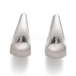 変色しにくい304ステンレススチールのスナップオンベイル  ステンレス鋼色  8.5x5.5x1~4mm  内径：6x4.5mm&nbsp;STAS-P249-08P