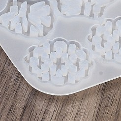 アクセサリー シリコン型  レジンキャストペンダントモールド  UVレジン用  エポキシ樹脂工芸品作り  花  ホワイト  121x71x4.5mm  内径：30~31x23~30mm&nbsp;SIL-V005-01
