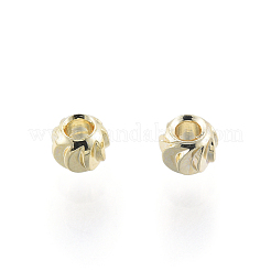 真鍮ビーズ  ニッケルフリー  ロンデル  14KGP本金メッキ  3x2.5mm  穴：1mm&nbsp;KK-N259-52