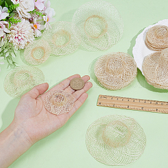 人形用麦わら帽子 30個 3スタイル  ミニ手編み帽子  DIYの工芸品のジュエリーアクセサリークラフト装飾  小麦  52~100x15~33mm  内径：23~47mm  10個/スタイル&nbsp;DIY-CY0002-34
