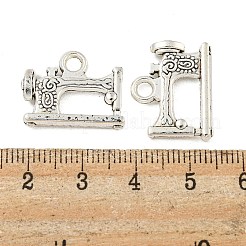 チベット風亜鉛合金チャーム  鉛フリー＆カドミウムフリー  ミシン  アンティークシルバー  20x15.5x3.5mm  穴：2mm&nbsp;X-TIBEP-R334-155AS-RS