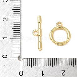 真鍮製マンテル  リング  カドミウムフリー＆鉛フリー  長持ちメッキ  18KGP本金メッキ  バー：4.5x18x2mm  穴：2mm  リング：12.5x10.5x2mm&nbsp;KK-CBAFC6C-07D-G