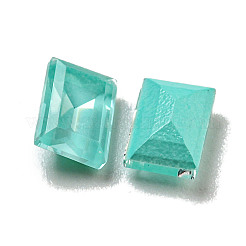 ガラスラインストーンカボション  ポイントバック＆バックメッキ  多面カット  長方形  光azore  6x4x3mm&nbsp;RGLA-G021-01A-361DE