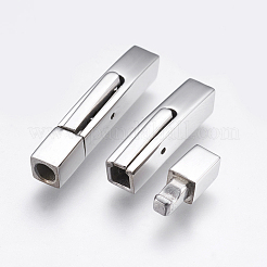 変色しにくい304ステンレススチール製バヨネット留め具  長方形  ステンレス鋼色  30x7mm  穴：5mm&nbsp;STAS-O114-068C-P