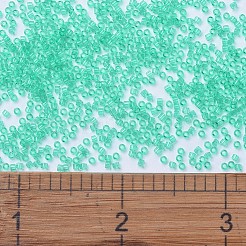 MIYUKIデリカビーズ  シリンダー  日本製シードビーズ  11/0  （db1304)透明な濃いミントグリーンに染め  1.3x1.6mm  穴：0.8mm  約2000個/10g&nbsp;X-SEED-J020-DB1304