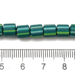 ポリマークレイビーズ連売り  コラム  ティール  6~6.5x6~6.5mm  穴：1.2mm  約61~64個/連  15.55~15.94''（39.5~40.5センチメートル）&nbsp;CLAY-H006-01M