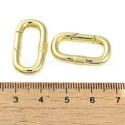 真鍮スプリングゲートリング  カドミウムフリー＆ニッケルフリー＆鉛フリー  オーバル  ゴールドカラー  24.5x14x3.5mm&nbsp;KK-B089-05G