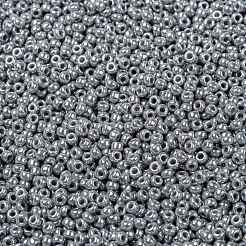 MIYUKIラウンドロカイユビーズ  日本製シードビーズ  （rr443)不透明な灰色の光沢  8/0  3mm  穴：1mm  約422~455PCS /ボトル  10 G /ボトル&nbsp;SEED-JP0009-RR0443