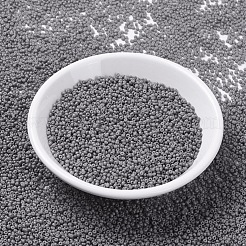MIYUKIラウンドロカイユビーズ  日本製シードビーズ  11/0  （rr2317)マットオペークグレー  2x1.3mm  穴：0.8mm  約1100PCS /ボトル  10 G /ボトル&nbsp;SEED-JP0008-RR2317