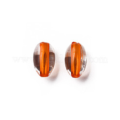 透明なアクリルビーズ  オーバル  オレンジ  9.5x6mm  穴：1.5mm  約2000個/500g&nbsp;MACR-S373-134-T02