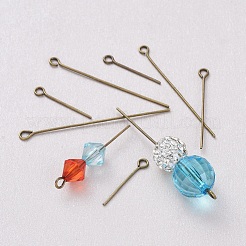 アイアン製9ピン  アンティークブロンズ  20mm / 30mm / 40mm / 45mmx0.7mm  穴：2mm  600個/箱&nbsp;IFIN-X0051-06AB