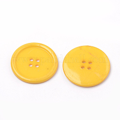 4つ穴アクリルボタン  フラットラウンド  ミックスカラー  38x4mm  穴：3mm&nbsp;BUTT-Q037-01