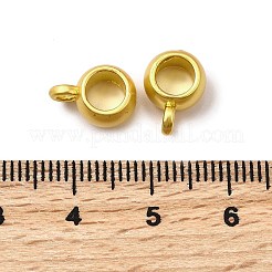 合金チューブベイル  ラウンド  マットゴールドカラー  11.5x8x5mm  穴：2mm  内径：5mm&nbsp;PALLOY-S057-10MG