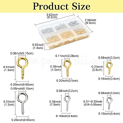 鉄製ネジアイペグベイル750個  ニッケルフリー  プラチナ·ゴールデン  8~13x4~6.5x1~1.4mm&nbsp;IFIN-YW0003-89