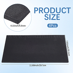自己接着EVAフォームバッテリー保護パッド  長方形  ブラック  297x201x5.5mm&nbsp;AJEW-CP0011-58B