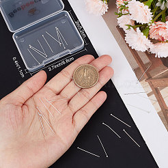 スターリングシルバーのボールヘッドピン25個925組  銀  25x0.5mm&nbsp;STER-BBC0001-52