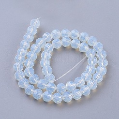 オパールビーズ連売り  多面カットラウンド  8mm  穴：1mm  約48個/連  15インチ&nbsp;X-GSF8mmC081