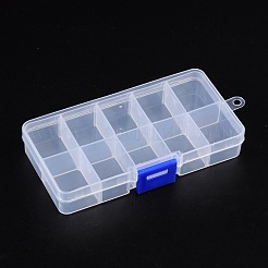 10コンパートメントオーガナイザー収納プラスチックの箱  調整可能な仕切りボックス  織機バンドクラフトやネイルアートビーズ  7x13x2.3cm&nbsp;C006Y