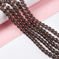天然石オブシディアンビーズ連売り  ラウンド  8mm  穴：1.2mm  約47個/連  14.96インチ（38cm）&nbsp;G-G905-06