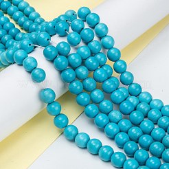 天然石ハウライトビーズ連売り  染め＆加熱  ラウンド  14mm  穴：1.4mm  約29個/連  15.55インチ（39.5cm）&nbsp;G-C180-15C