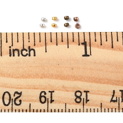 2200 個 4 スタイル真鍮つぶし玉  ニッケルフリー  ロンデル  ミックスカラー  1.5x0.25mm  穴：1mm  550個/スタイル&nbsp;KK-FS0001-19