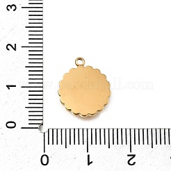 304ステンレスペンダント  イオンプレーティング（ip）  花のチャーム  14KGP本金メッキ  15x14x2.5mm  穴：1.2mm&nbsp;STAS-R159-34G