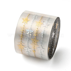 ペットテープ  スター  ゴールドライン入り  カラフル  30mm&nbsp;AJEW-D309-03C