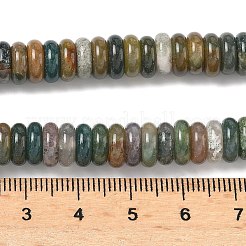 天然石インディアン瑪瑙ビーズ連売り  ディスク  8x3mm  穴：1.4mm  約125個/連  15.28''（38.8センチメートル）&nbsp;G-G329-A05-3x8mm