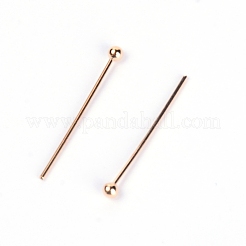 真鍮のボールヘッドピン  ライトゴールド  20mm  ピン：0.5mm  約900~1000個/袋&nbsp;KK-WH0043-03B-01