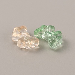 透明ガラスビーズ  蝶結び  ミックスカラー  10x14x6mm  穴：1mm&nbsp;GLAA-CJC0014-03