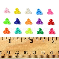 120g15色不透明アクリルビーズ  ラウンド  ミックスカラー  4x3.5mm  穴：1.6mm  8g /カラー  120グラム&nbsp;SACR-FS0001-28