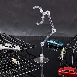 プラモデルおもちゃ組み立てホルダー  鉄製のネジとナット付き  透明  パッケージ：26x21cm&nbsp;KY-WH0024-10
