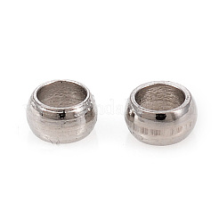 変色しない201ステンレススチールスペーサービーズ  ロンデル  ステンレス鋼色  2x1mm  穴：1.2mm&nbsp;STAS-L244-24C-P