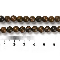 天然マルハナバチジャスパービーズ連売り  ラウンド  6~6.5mm  穴：1mm  約61個/連  15.24インチ（38.7cm）&nbsp;G-G053-A01-01