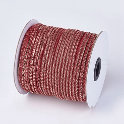 樹脂およびポリエステル編組コード  メタリックコード  レッド  5x4mm  約50ヤード/ロール&nbsp;OCOR-F008-E12
