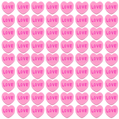 200個の手作りポリマークレイビーズ  単語「love」付けのハート  パールピンク  8~8.5x9~9.5x4.5mm  穴：1.8mm  62グラム  200のPCについて&nbsp;CLAY-PA0001-33A