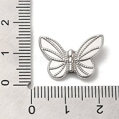 変色しない304ステンレススチールビーズ  蝶  ステンレス鋼色  19.5x13.5x4mm  穴：1.4mm&nbsp;STAS-I203-61P