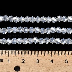 模造翡翠ガラスビーズスタンド  腹部の色  ファセット（32ファセット）  ラウンド  透明  4.5x4mm  穴：1mm  約87~93個/連  32~33cm&nbsp;EGLA-A035-J4mm-B06