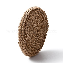 編組黄麻布リボン  ヘシアンリボン  ジュートリボン  ジュエリー作りや家の装飾に  ペルー  11.5x3mm  約2.19ヤード（2m）/ロール&nbsp;OCOR-WH0073-78
