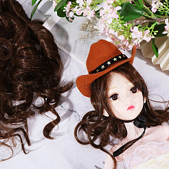 Ppヘアドールウィッグヘア  DIYの女の子のためのbjdメイキングアクセサリー  ココナッツブラウン  155x1070x1mm&nbsp;DIY-WH0349-395A-01