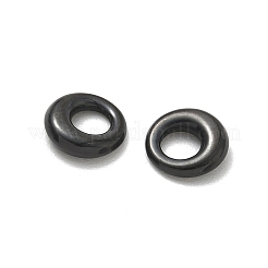 304ステンレススチールヨーロピアンビーズ  大穴ビーズ  丸いリング  ブラック  11x3mm  穴：5mm&nbsp;SA-CBA37BC-03EB