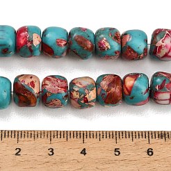 染色合成インペリアルジャスパービーズ連売り  バレル  サクランボ色  10x8mm  穴：1mm  約47~48個/連  15.28~15.47''（38.8~39.3センチメートル）&nbsp;GG-CBAA20A-03F