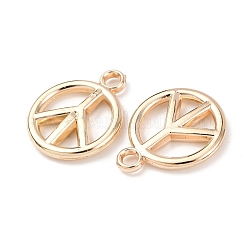CCBプラスチックペンダント  ピースサイン  ライトゴールド  19.5x15.5x2.5mm  穴：2mm&nbsp;CCB-I006-08KCG