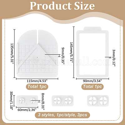 プラスチック粘土イヤリングポスト挿入ツール1箱  ホワイト  135x115x9mm&nbsp;DIY-ME0002-28-1
